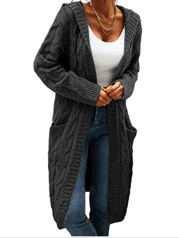 Laayla™ Cozy Hooded Knit Cardigan Long Sleeve Button Pocket Sweater